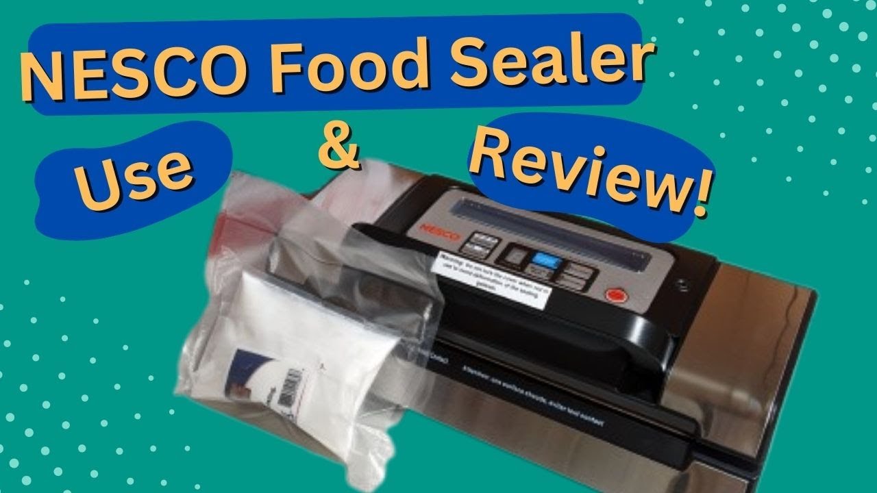 Nesco Food Vacuum Sealer + 2 Bag Rolls: VS-02 in Black