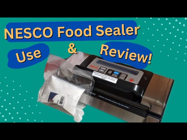  Nesco Deluxe Food VS-12 Vacuum Sealer, 130 Watts, Kit Bags &  Viewing Lid, Compact, Silver & Vacuum Sealer Pint Zipper Bags - 50 count:  Home & Kitchen