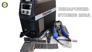 4 in 1 Multi Welder ( MIG MAG MMA TIG ) DECAPOWER SYNMIG 200A -   Unboxing and Test