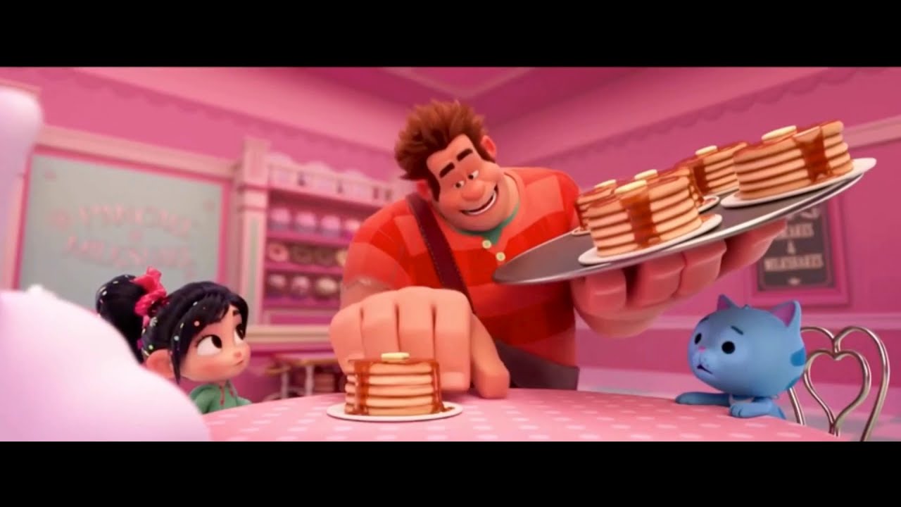 Wreck it Ralph 2 pancake milkshake Scene but theres more and more pancakes ...