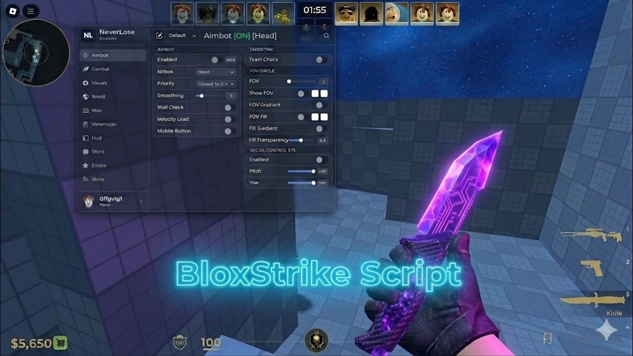 BEST BloxStrike Script | NeverLose Skin Changer, No Recoil, Aimbot ...