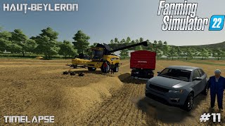 HARVESTING WINTER WHEAT WITH NEW HOLLAND | HautBeyleron Farm | Farming Simulator 22 | #11