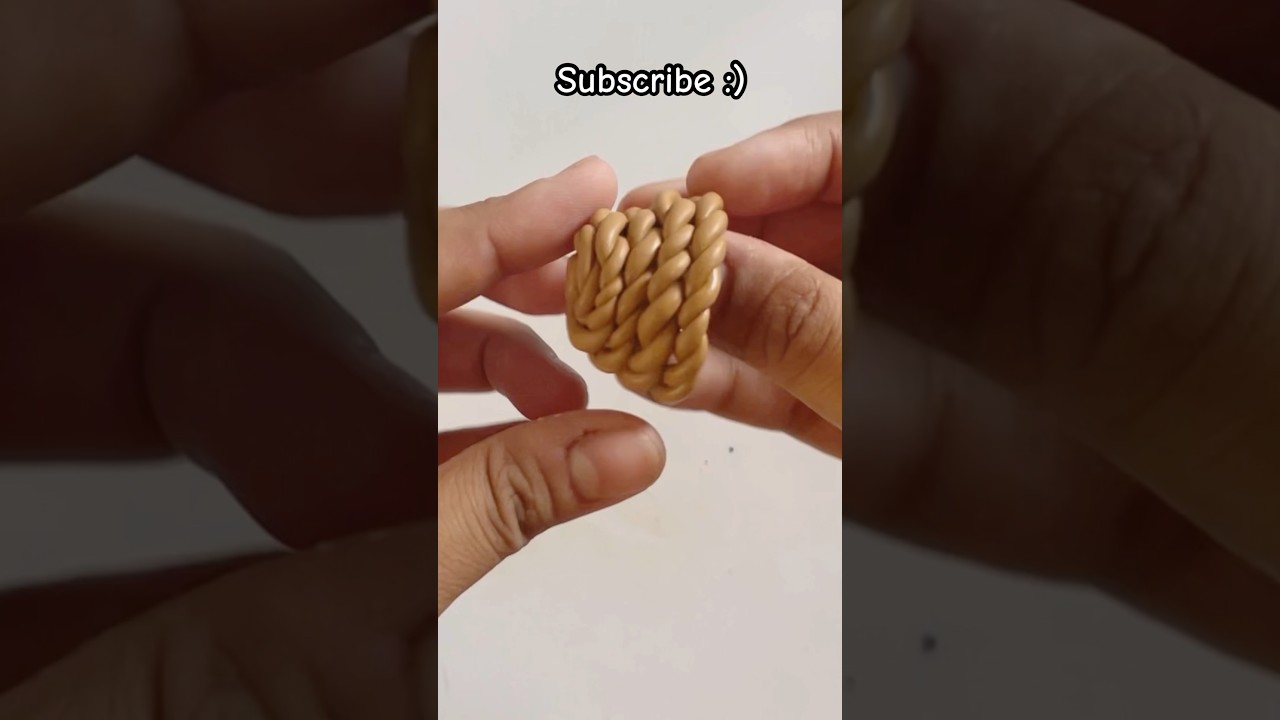 Making cute clay basket 