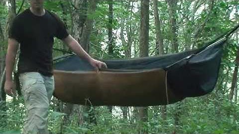 Arrowhead Equipment Jarbidge underquilt on a Jacks R Better Bear Mountain Bridge Hammock Ultralight