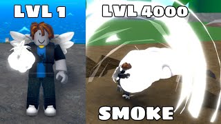 Noob Uses Smoke ( Devil Fruits ) I Reached Level Max In King Legacy