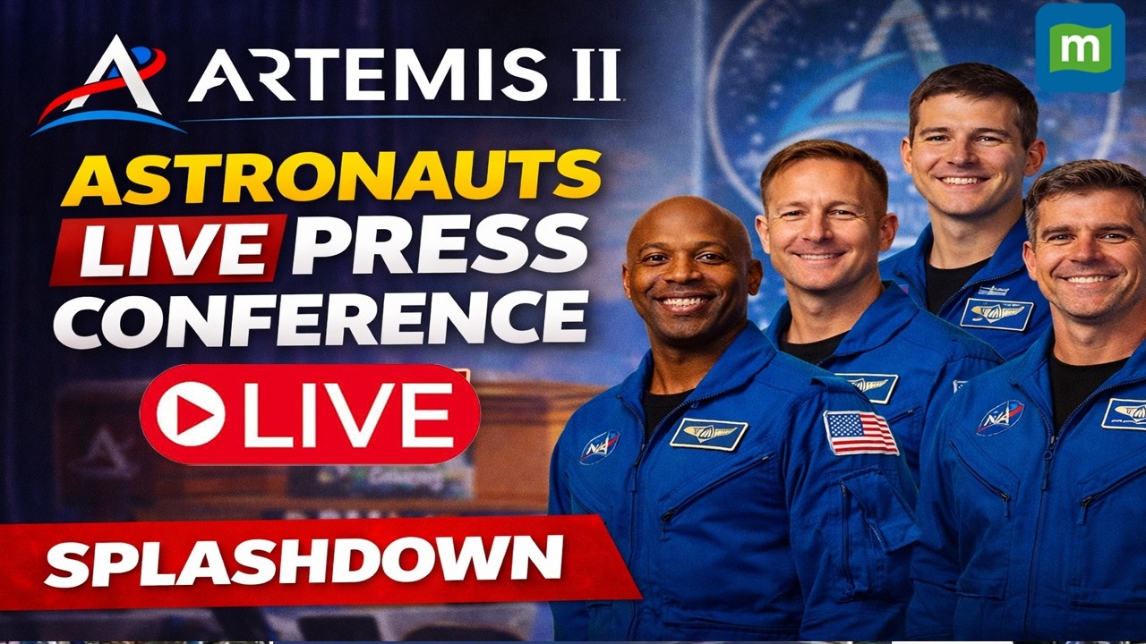 🔴 NASA LIVE: Artemis II Crew Speaks After Historic Moon Orbit Mission ...