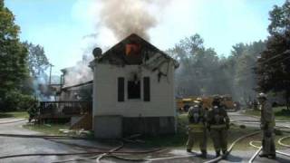2 firefighters injured in  2 alarm Milford blaze