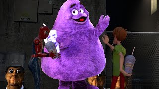 DONT DRINK THE GRIMACE SHAKE... Gmod Nextbots Funny Moments