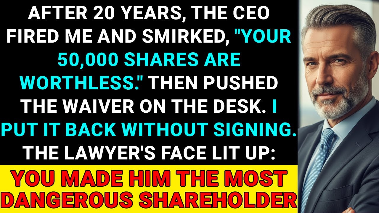 CEO Called My Legacy Shares 'Dust'—So I Used Them to Destroy His $150M Deal.