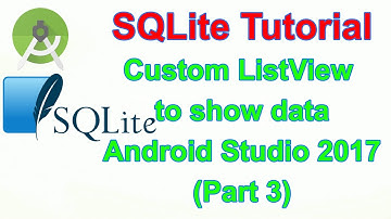 Android Database SQLite - Custom ListView to Show Data in Android Studio(Part3)