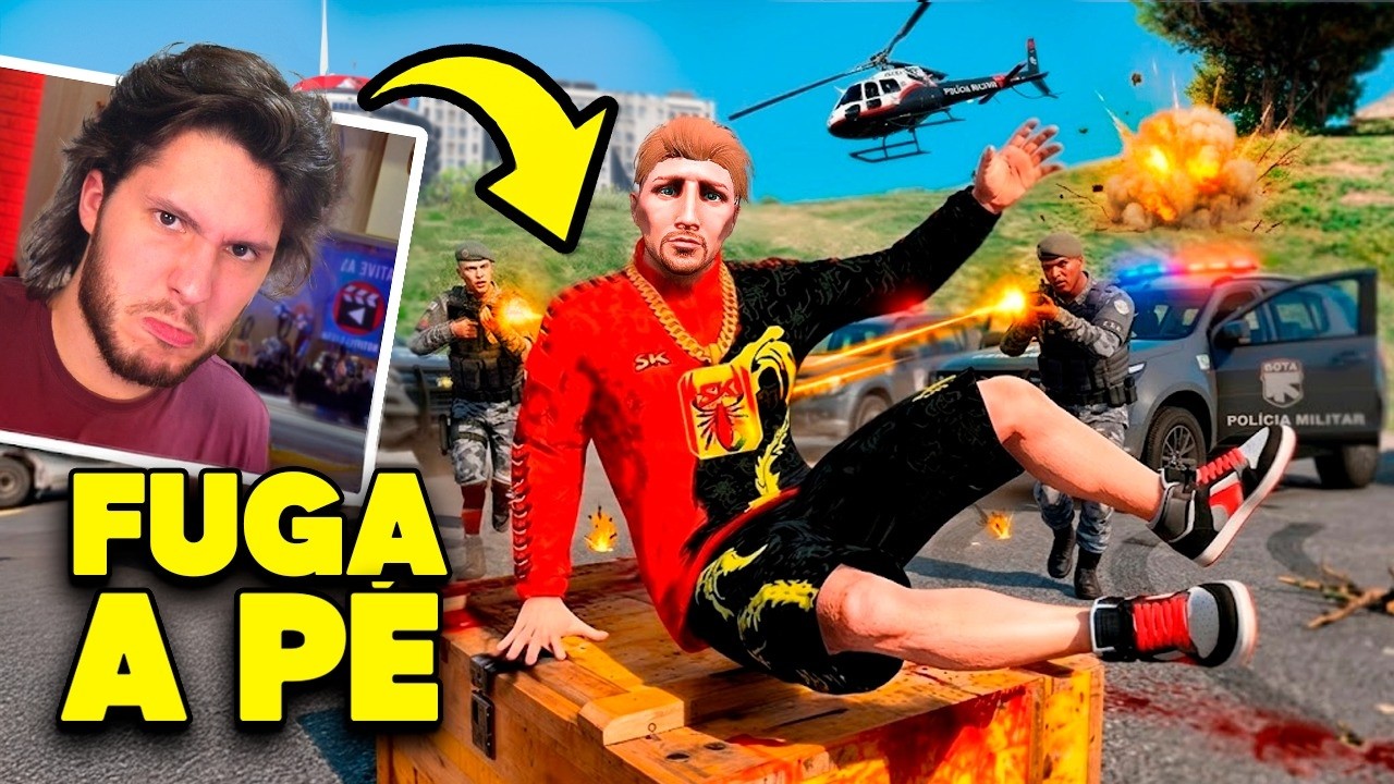 GTA 5 RP mas so posso dar FUGA A PÉ!