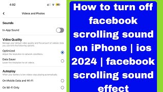 How to turn off facebook scrolling sound on iPhone | ios 2024 | facebook scrolling sound effect by Trouble Shooter 28 views 3 months ago 1 minute