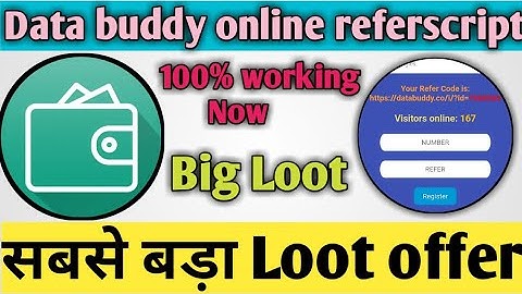 Databuddy App online refer script 1000% working Now !l