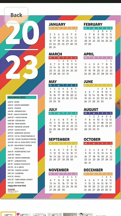 calendar 2023
