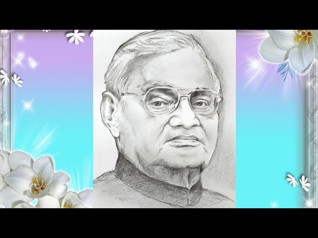 Atal bihari vajpayee's painted portrait on Craiyon