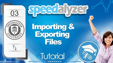 SpeedAlyzer – Importing and Exporting Property Files
