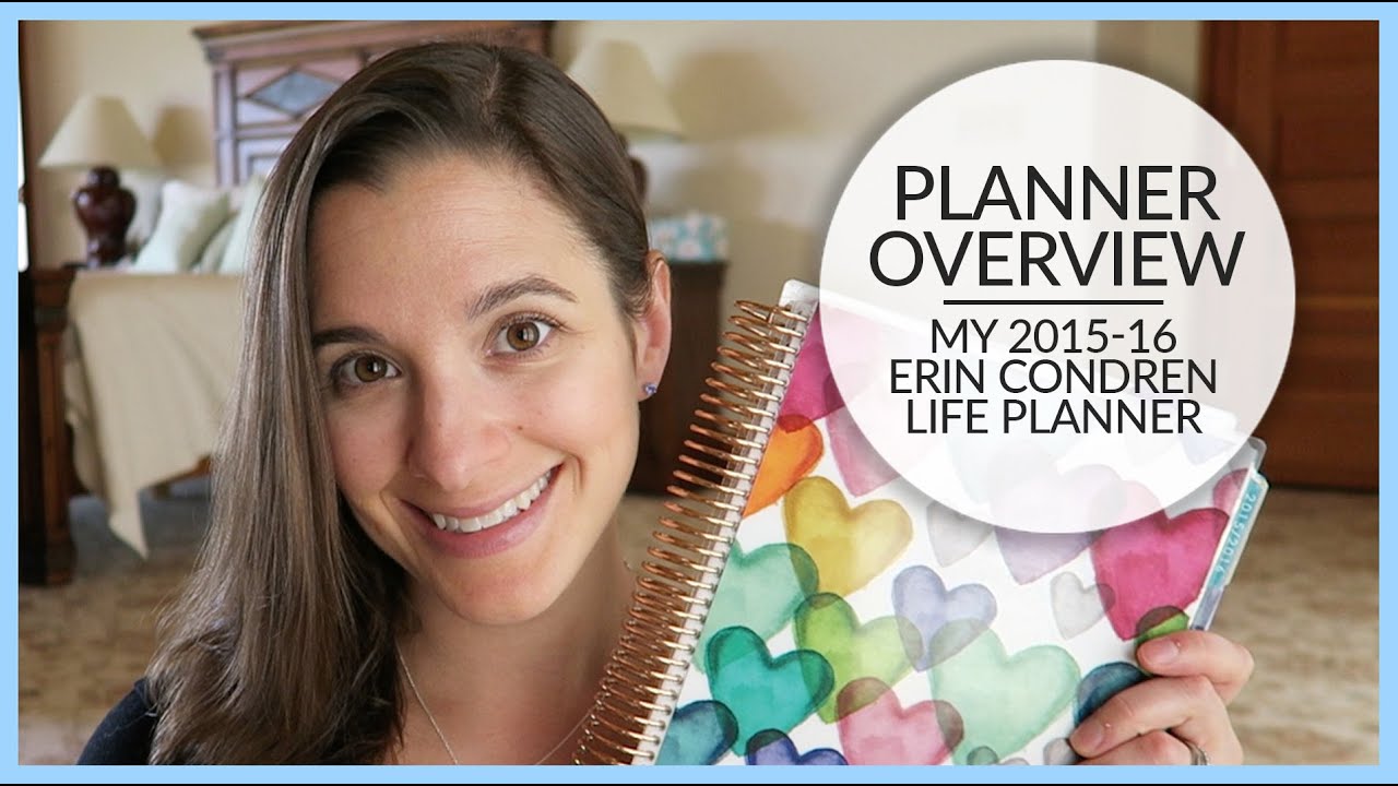 Planner Flip Through | My 2015-16 Erin Condren Life Planner - YouTube
