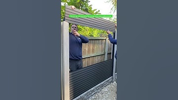 Fitting Composite fencing into concrete post nice alternative to timber from @charlesandivy
