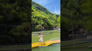 Fun At The 🥱😲💦Water Park Trampoline #Assument #Waterpark #Vlog #Trendingvideo #Shorts