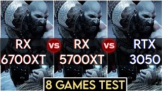 RX 6700 xt vs RX 5700 xt vs RTX 3050 | 8 Games Test | Which Is Best ?
