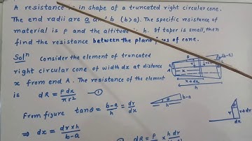Resistance of a truncated cone