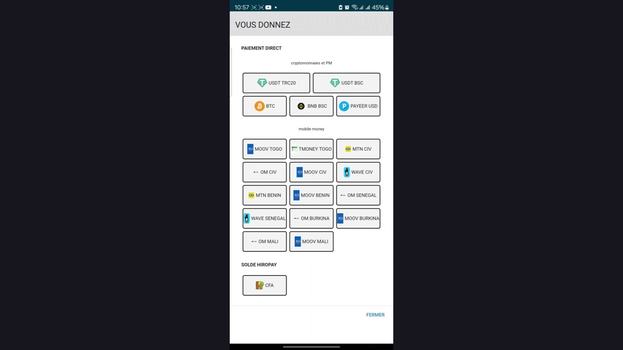 Comment acheter et vendre des cryptos sur HIROPAY