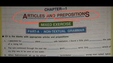 Duff and Dutt | Chapter 1 | Article and Prepositions