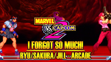 I Forgot SO Much! | Ryu/Sakura/Jill - Arcade Mode - Marvel vs. Capcom 2: New Age of Heroes | PS2