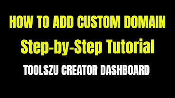 How to Add a Custom Domain in Toolszu Creator Dashboard (Step-by-Step Tutorial)