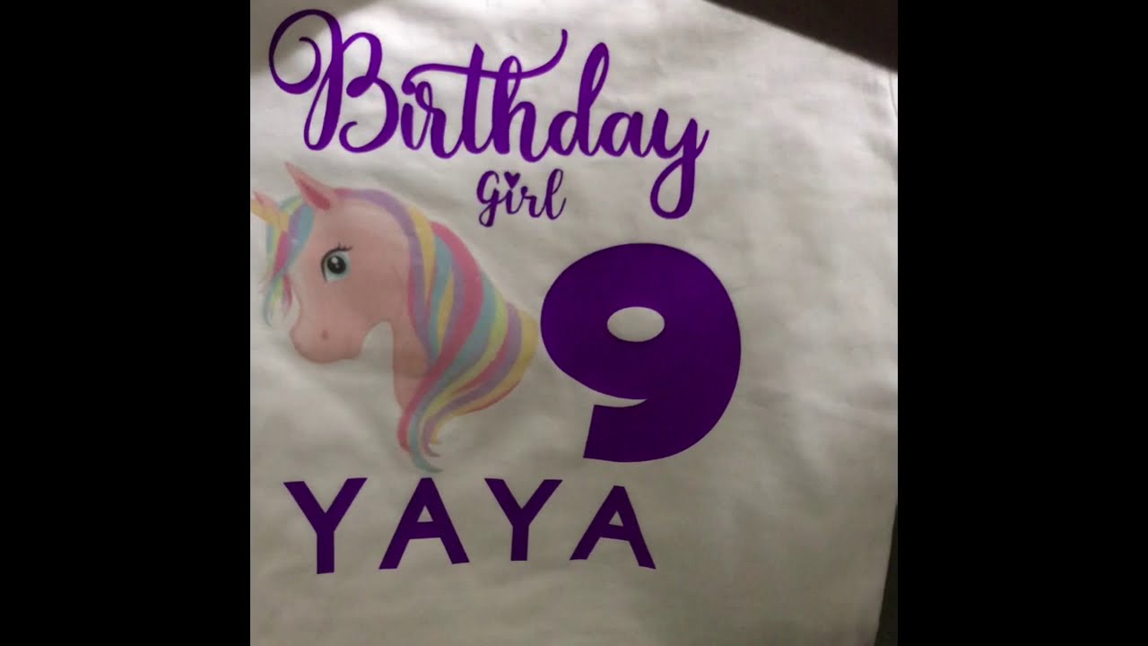 how to design a unicorn birthday shirt using cricut youtube