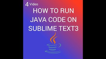 How to run java code on SublimeText3 editor