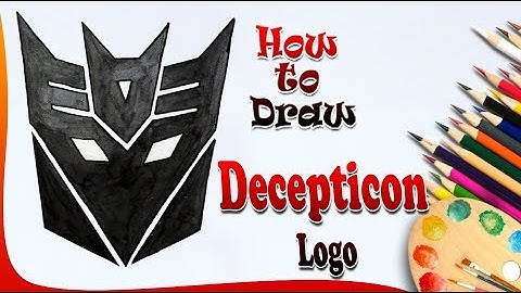 how to draw decepticon logo from transformers || Easy drawing step by step