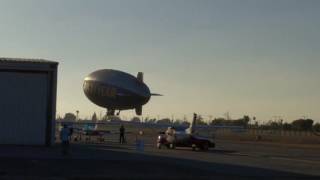 Very Low Flyby by Goodyear Blimp at Compton Airport