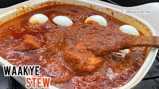 How To Make A TYPICAL GHANA🇬🇭 WAAKYE STEW | AUTHENTIC WAAKYE STEW RECIPE |Street Zongo Waakye stew