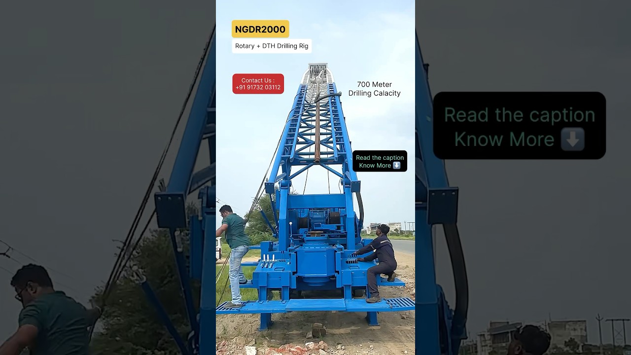 NGDR 2000 Rotary Water Well DTH Drilling Rig Capableto Drill upto 700 Meter 