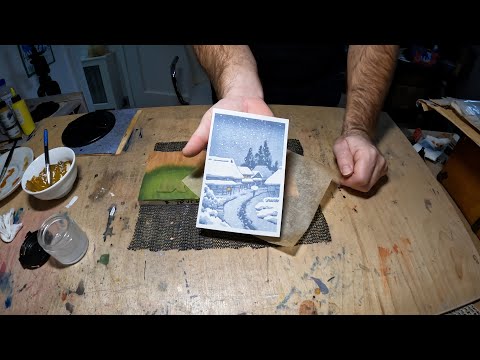 Proofing a Hasui Woodblock Print Reproduction