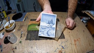 Proofing a Hasui Woodblock Print Reproduction