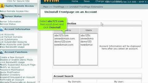 micfo | managing FrontPage extensions in WebHostManager (WHM)
