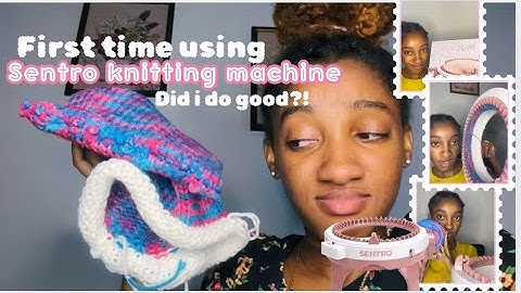  First Time Using a SENTRO KNITTING MACHINE ! Did I Do Good?! 🧶💖🤔