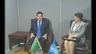 Meeting of President of Turkmenistan Gurbanguly Berdimuhamedov with UNDP Administrator Helen Clark
