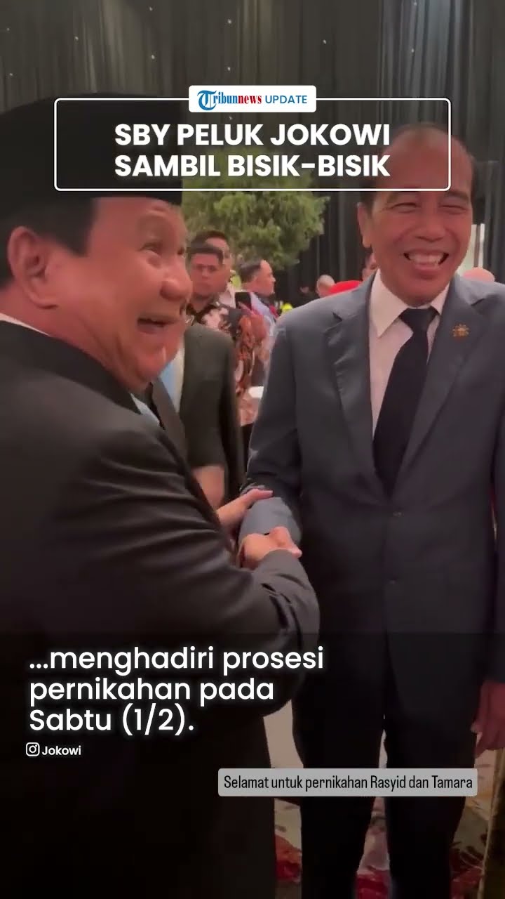 Pernikahan Keluarga JK-Hatta Rajasa, Momen 3 Presiden Bertemu SBY Peluk Jokowi Sambil Berbisik
