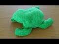 Towel Frog おしぼりアート「かえる」 Rana de toalla