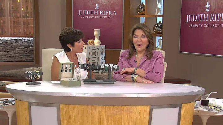 Judith Ripka Stainless Steel Diamonique Bracelet W...
