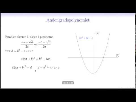 Video: Er rødderne til andengradsligningen?
