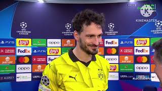 Reaccion de Hummels PSG 0-1 Borussia Dortmund