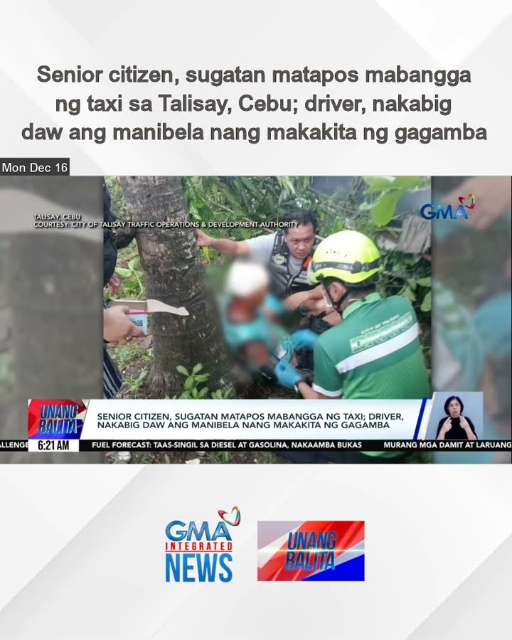 Senior citizen, sugatan matapos mabangga ng taxi sa Talisay, Cebu; driver, nakabig... | Unang Balita