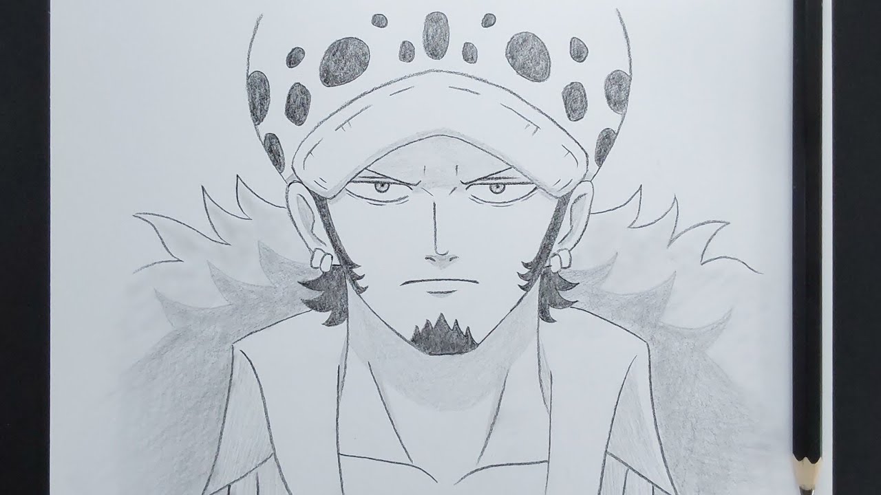 How To Draw Trafalgar Law One Piece Step By Step || Easy Anime Sketch