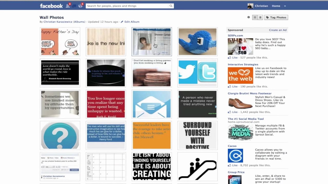 How to change the cover on your Facebook photo album - YouTube