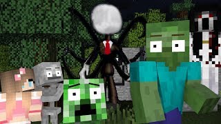 Monster School : SCARY SLENDERMAN AND GRANNY HORROR GAME - Minecraft Animation
