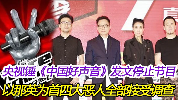 央視怒錘《中國好聲音》發文停止一切節目，以那英為首四大惡人全部接受調查，周華健：幸好我被除名！網友：不是不報時候未到！#好聲音2023 #薛之謙#劉憲華#潘瑋柏#周華健#那英# - 天天要聞